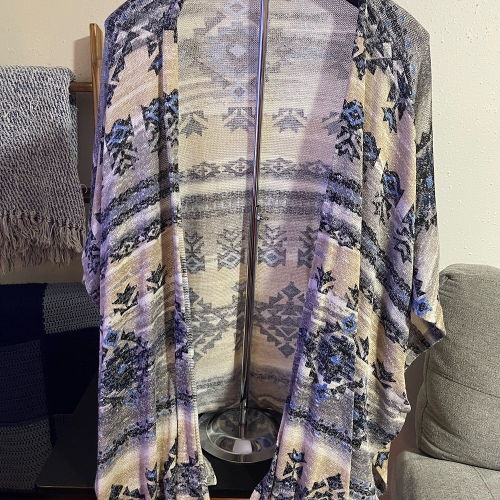 Aztec Patterned Kimono Cardigan